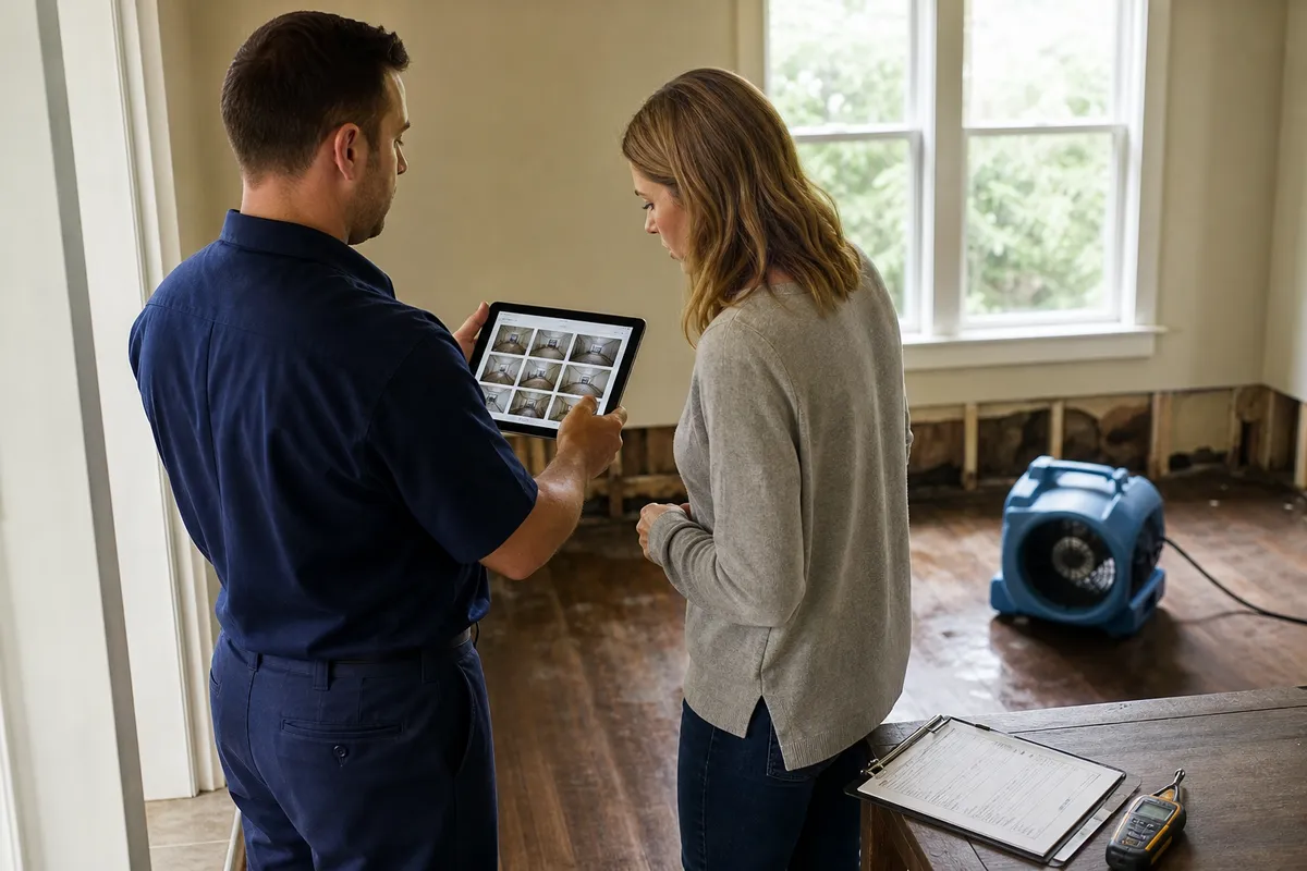 Insurance claim documentation for Harrison property restoration